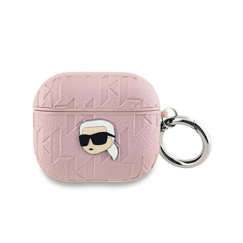 Karl Lagerfeld Monogram Karl Head dėklas, skirtas AirPods 3 – rožinis