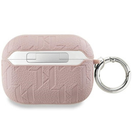 Karl Lagerfeld Monogram Karl & Choupette Head dėklas, skirtas AirPods Pro 2 – rožinis