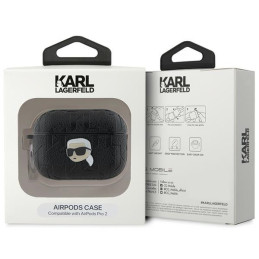 Karl Lagerfeld Monogram Karl Head dėklas, skirtas AirPods Pro 2 – juodas