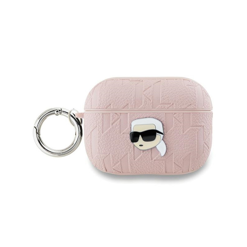 Karl Lagerfeld Monogram Karl Head dėklas, skirtas AirPods Pro 2 – rožinis