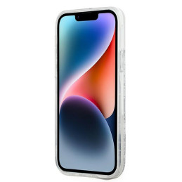 Karl Lagerfeld Liquid Glitter Choupette Head MagSafe dėklas, skirtas iPhone 12/ 12 Pro – skaidrus