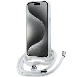 Karl Lagerfeld Crossbody IML Karl Head MagSafe dėklas, skirtas iPhone 15 / 14 / 13 - skaidrus