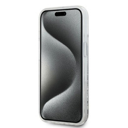 Karl Lagerfeld Liquid Glitter Choupette Head MagSafe dėklas, skirtas iPhone 15 / 14 / 13 - skaidrus