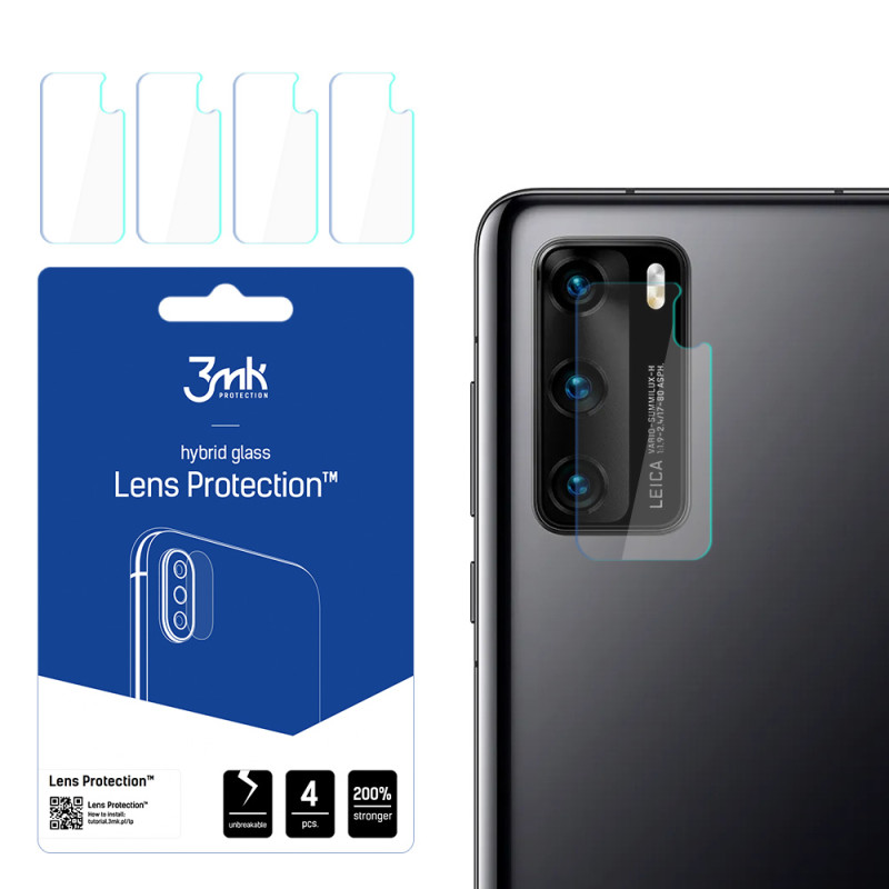 3mk Lens Protection™ hibridinis fotoaparato stiklas, skirtas Huawei P40 5G