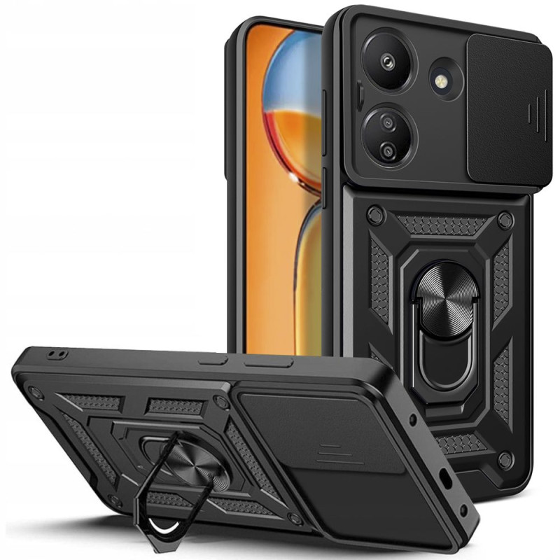 Tech-Protect CamShield Pro dėklas, skirtas Xiaomi Redmi 13C / Poco C65 - juodas