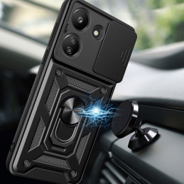 Tech-Protect CamShield Pro dėklas, skirtas Xiaomi Redmi 13C / Poco C65 - juodas