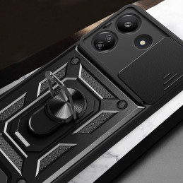 Tech-Protect CamShield Pro dėklas, skirtas Xiaomi Redmi 13C / Poco C65 - juodas