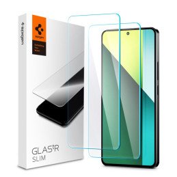 Spigen Glas.tR Plonas grūdintas stiklas, skirtas Xiaomi Redmi Note 13 Pro 5G - 2 vnt.