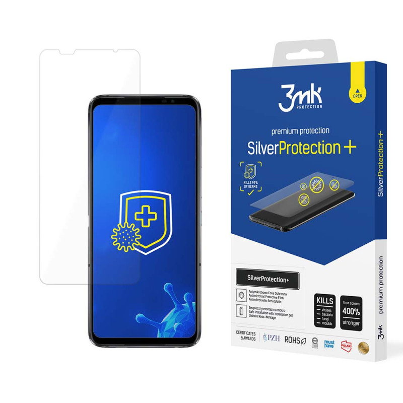 3mk SilverProtection+ antibakterinė apsauginė plėvelė, skirta Asus ROG Phone 6 / 6 Pro / 6D / 6D Ultimate