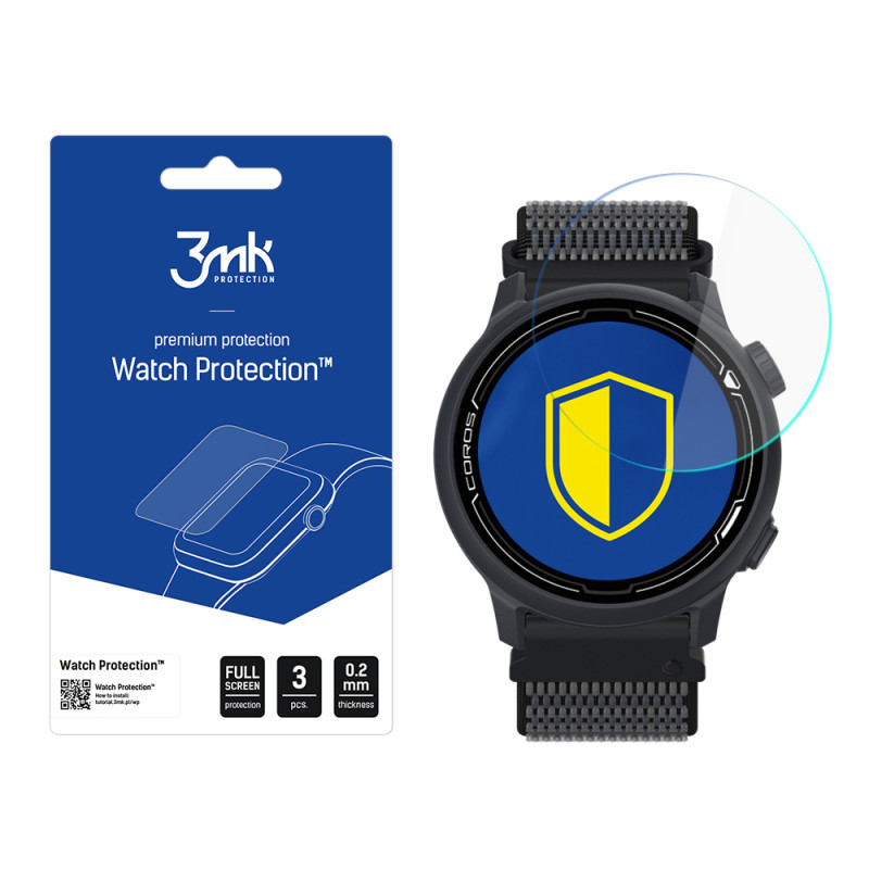 3mk Watch Protection™ v. FlexibleGlass hibridinis stiklas su Coros Pace 2