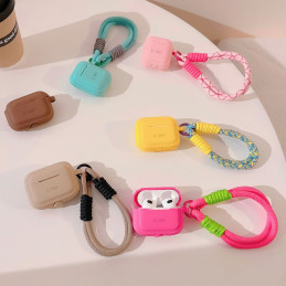 Tech-Protect silikoninis virvės dėklas, skirtas Apple AirPods Pro 1/ 2 – rudas