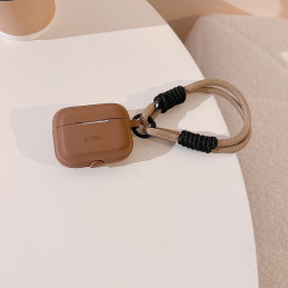 Tech-Protect silikoninis virvės dėklas, skirtas Apple AirPods Pro 1/ 2 – rudas