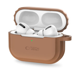 Tech-Protect silikoninis virvės dėklas, skirtas Apple AirPods Pro 1/ 2 – rudas