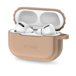 Tech-Protect silikoninis virvės dėklas, skirtas Apple AirPods Pro 1/ 2 – šviesiai rudas