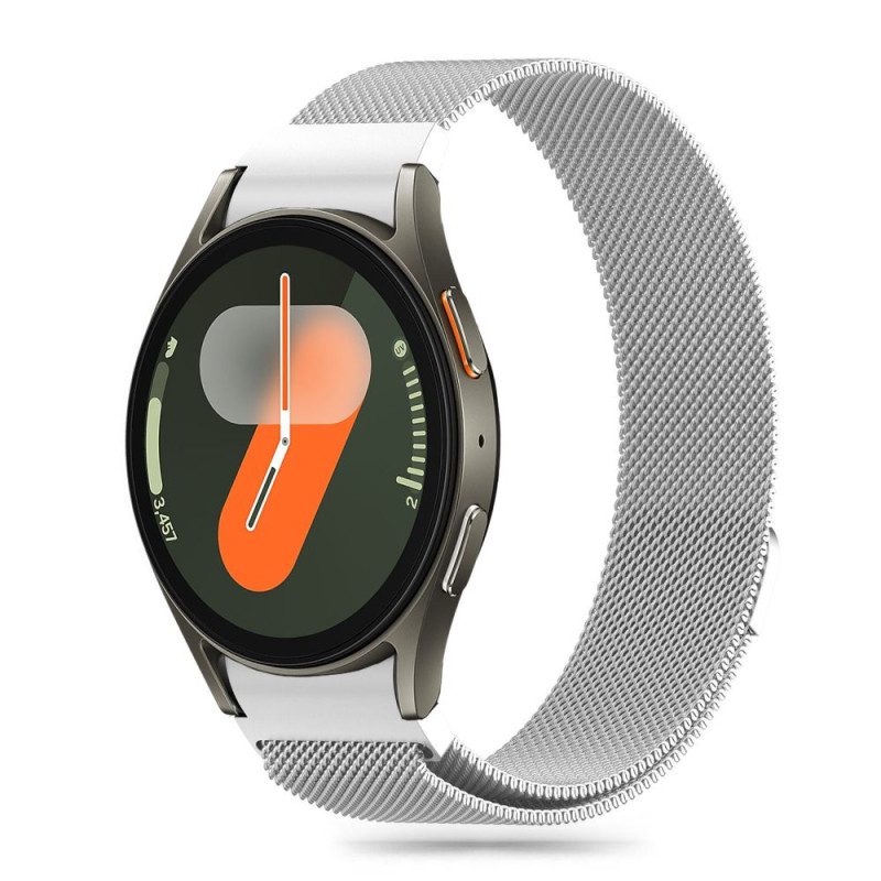 Tech-Protect MilaneseBand, skirta Samsung Galaxy Watch 4 / 5 / 5 Pro / 6 / 7 / FE – sidabrinė