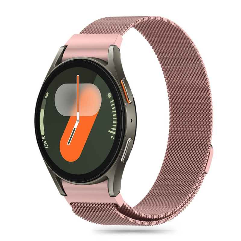 Tech-Protect MilaneseBand, skirta Samsung Galaxy Watch 4 / 5 / 5 Pro / 6 / 7 / FE - rožinė