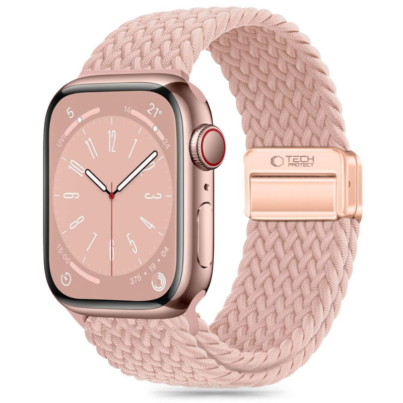 Tech-Protect Nylonmag dirželis, skirtas Apple Watch 4 / 5 / 6 / 7 / 8 / 9 / SE / Ultra 1 / 2 (42 / 44 / 45 / 49 mm) – ro...