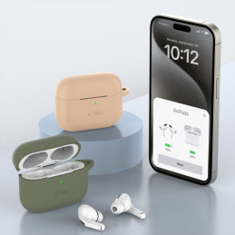 Tech-Protect Silicone Hook dėklas Apple AirPods Pro 1/ 2 - smėlio spalvos