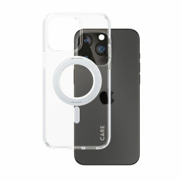 CARE by PanzerGlass Kickstand Case MagSafe, skirtas iPhone 15 Pro Max – sidabrinis