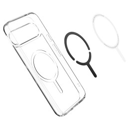 Spigen Ultra Hybrid OneTap Ring MagSafe Google Pixel 9 Pro dėklas – baltas
