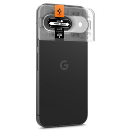 „Spigen Optik.tR Ez Fit“ fotoaparato grūdintas stiklas, skirtas „Google Pixel 9“ (2 pakuotės)