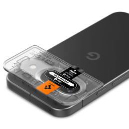 „Spigen Optik.tR Ez Fit“ fotoaparato grūdintas stiklas, skirtas „Google Pixel 9“ (2 pakuotės)