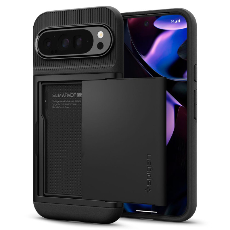 Spigen Slim Armor CS dėklas, skirtas Google Pixel 9 Pro XL – juodas