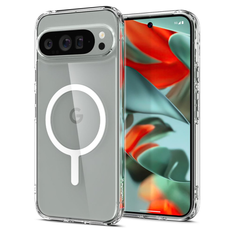 Spigen Ultra Hybrid OneTap Ring MagSafe dėklas, skirtas Google Pixel 9 Pro XL – baltas