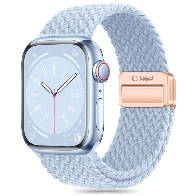 Tech-Protect Nylonmag dirželis, skirtas Apple Watch 4/ 5/ 6/ 7/ 8/ 9/ SE (38/ 40/ 41mm) – mėlynas