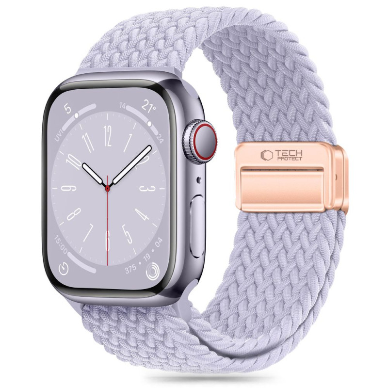 Tech-Protect Nylonmag dirželis, skirtas Apple Watch 4/ 5/ 6/ 7/ 8/ 9/ SE (38/ 40/ 41 mm) – violetinė