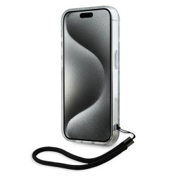 Karl Lagerfeld Zebra With Cord dėklas, skirtas iPhone 15 Pro Max - violetinė