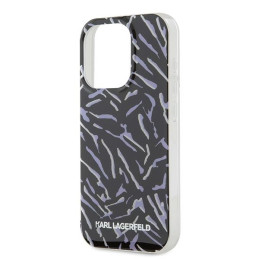 Karl Lagerfeld Zebra With Cord dėklas, skirtas iPhone 15 Pro Max - violetinė