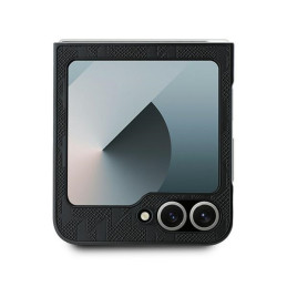 Karl Lagerfeld Saffiano Monogram dėklas, skirtas Samsung Galaxy Z Flip 6 - juodas