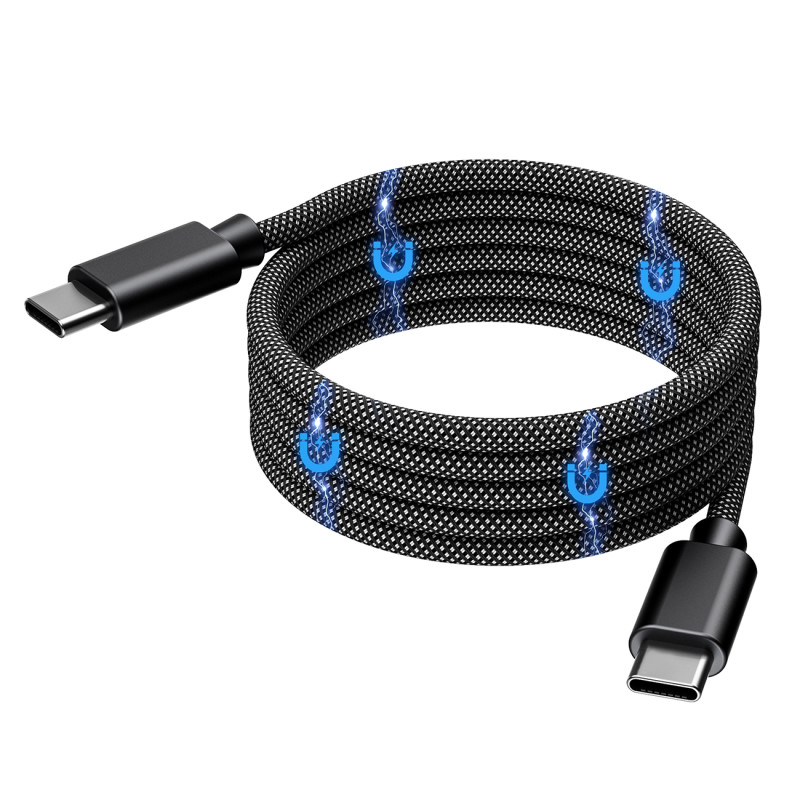 Choetech XCC-1052 100 W USB-C magnetinis laidas 1,2 m - juodas