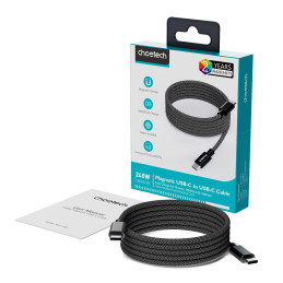Choetech XCC-1052 100 W USB-C magnetinis laidas 1,2 m - juodas