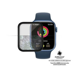 PanzerGlass Lenktas grūdintas stiklas, skirtas Apple Watch 7 45mm - juodas