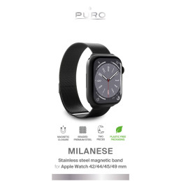 Puro & 39 MILANESE& 39 laikrodžio apyrankė Apple Watch 42-44-45-49m, juoda