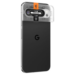 „Spigen Optik.tR Ez Fit“ fotoaparato grūdintas stiklas, skirtas „Google Pixel 9 Pro“ (2 pakuotės)