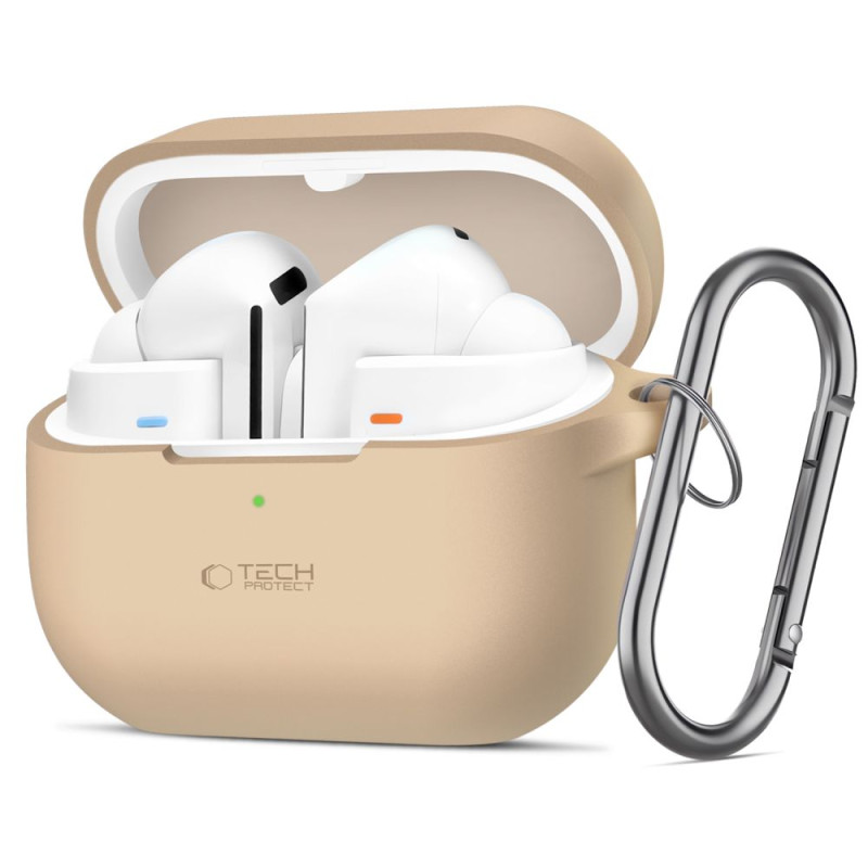 Tech-Protect Silicone Hook dėklas, skirtas Samsung Galaxy Buds 3 / 3 Pro - rudas