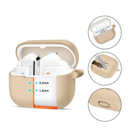 Tech-Protect Silicone Hook dėklas, skirtas Samsung Galaxy Buds 3 / 3 Pro - rudas