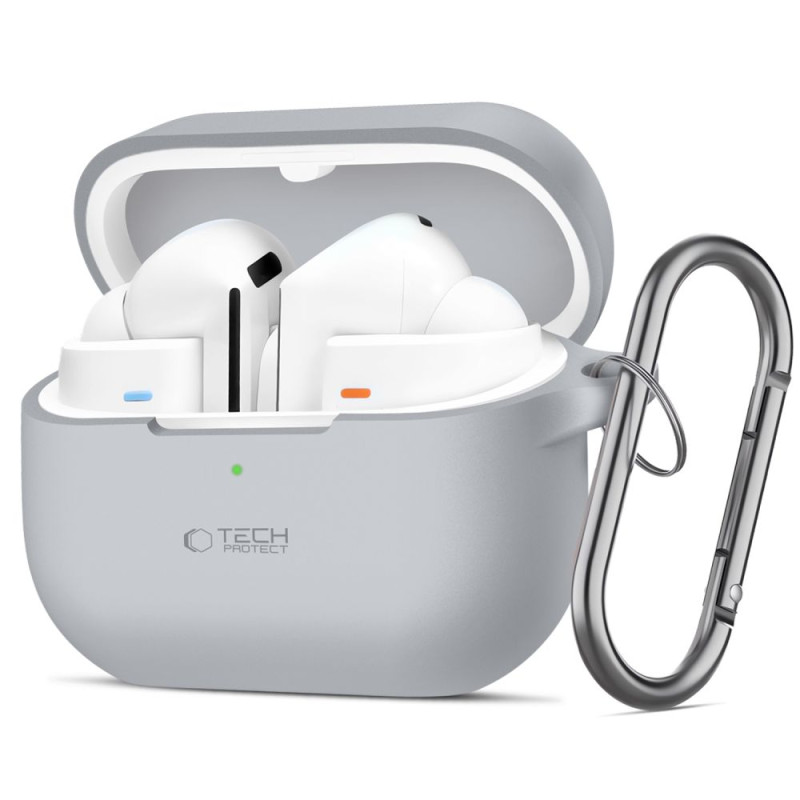 Tech-Protect Silicone Hook dėklas, skirtas Samsung Galaxy Buds 3 / 3 Pro - pilkas