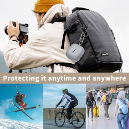 Tech-Protect Silicone Hook dėklas, skirtas Samsung Galaxy Buds 3 / 3 Pro - pilkas