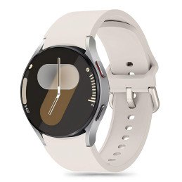 Tech-Protect silikoninis dirželis, skirtas Samsung Galaxy Watch 4 / 5 / 5 Pro / 6 / 7 / FE - smėlio spalvos