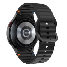 Tech-Protect silikoninis sportinis dirželis, skirtas Samsung Galaxy Watch 4/ 5/ 5 Pro/ 6/ 7/ FE – juodas