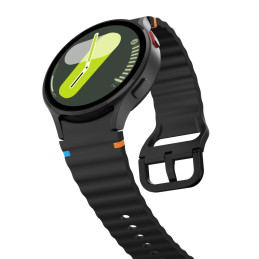 Tech-Protect silikoninis sportinis dirželis, skirtas Samsung Galaxy Watch 4/ 5/ 5 Pro/ 6/ 7/ FE – juodas