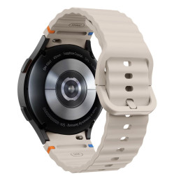 Tech-Protect silikoninis sportinis dirželis, skirtas Samsung Galaxy Watch 4/ 5/ 5 Pro/ 6/ 7/ FE – smėlio spalvos