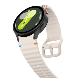 Tech-Protect silikoninis sportinis dirželis, skirtas Samsung Galaxy Watch 4/ 5/ 5 Pro/ 6/ 7/ FE – smėlio spalvos