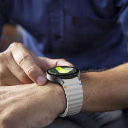 Tech-Protect silikoninis sportinis dirželis, skirtas Samsung Galaxy Watch 4/ 5/ 5 Pro/ 6/ 7/ FE – smėlio spalvos