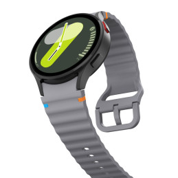 Tech-Protect silikoninis sportinis dirželis, skirtas Samsung Galaxy Watch 4/ 5/ 5 Pro/ 6/ 7/ FE – pilkas