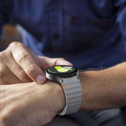 Tech-Protect silikoninis sportinis dirželis, skirtas Samsung Galaxy Watch 4/ 5/ 5 Pro/ 6/ 7/ FE – pilkas